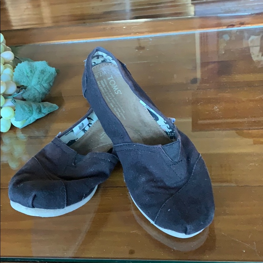 Black Toms Slip Ons